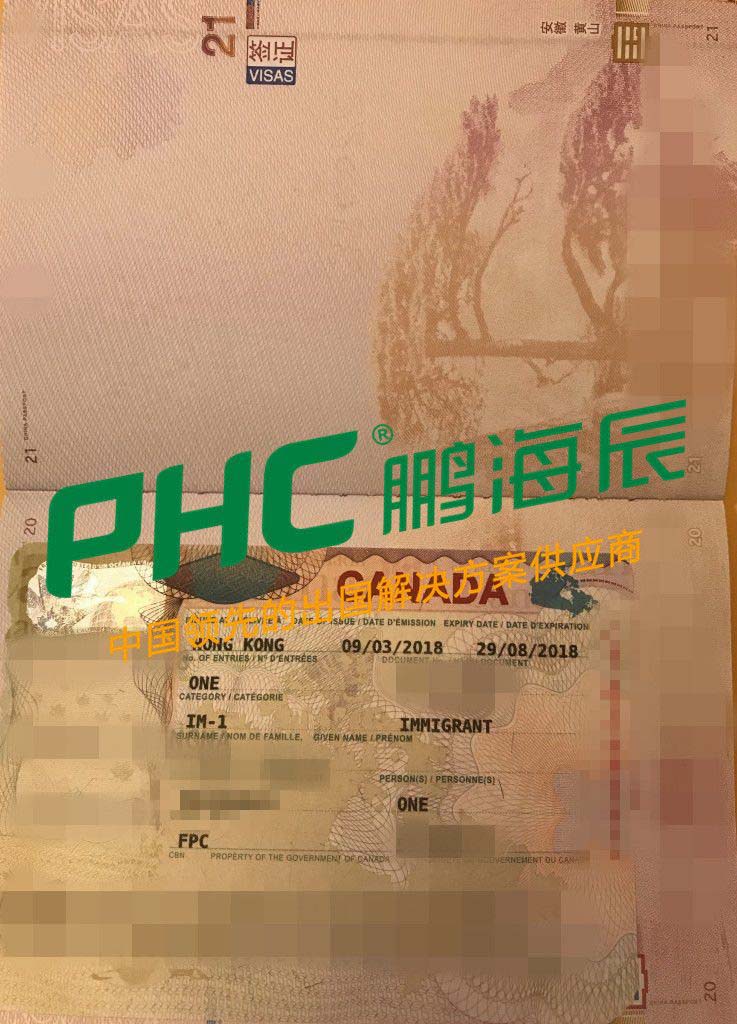 H女士一家收到登陆纸及移民签证